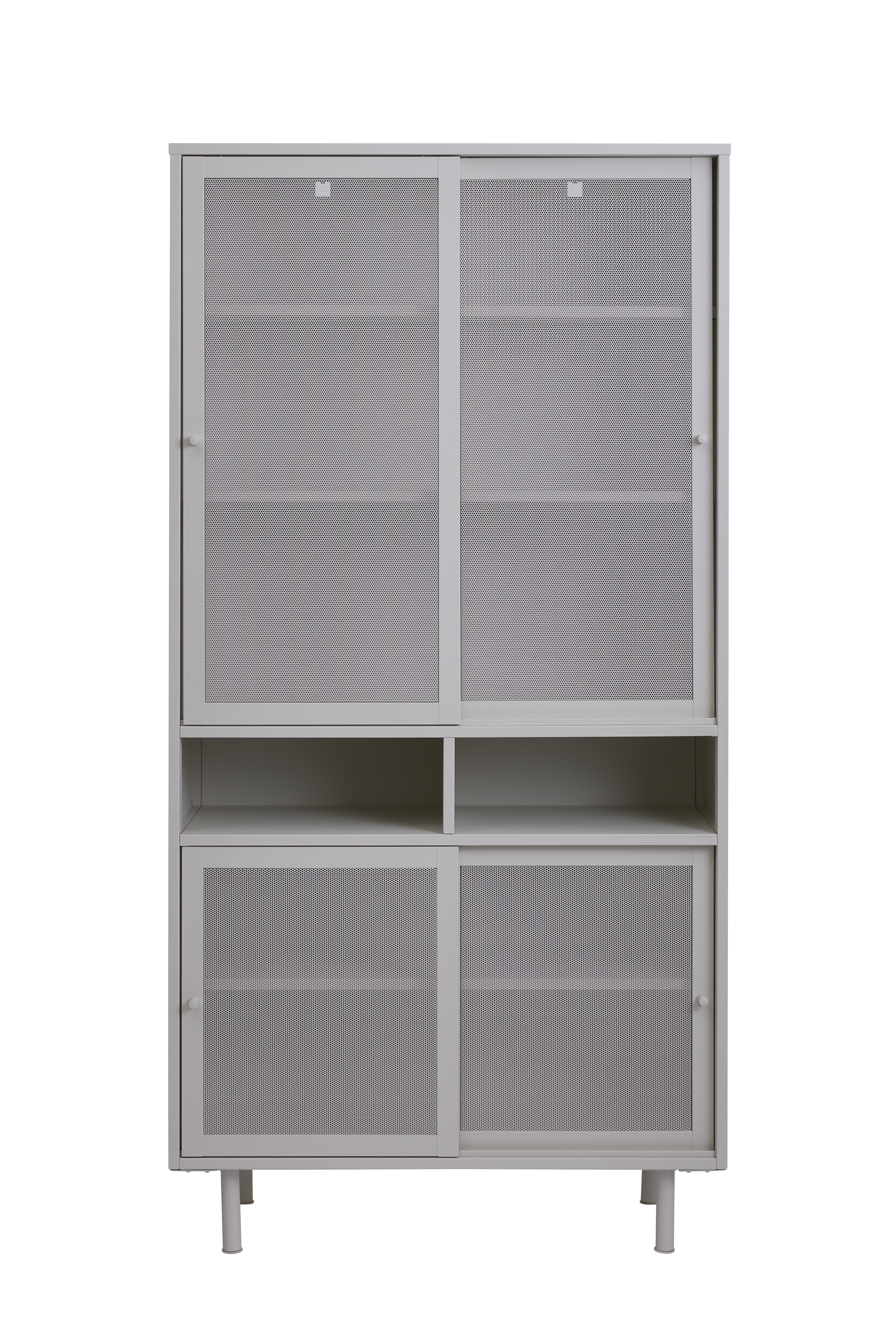 Szafka metalowa 2-drzwiowa VEEP - jasnoszara - UN_50240002