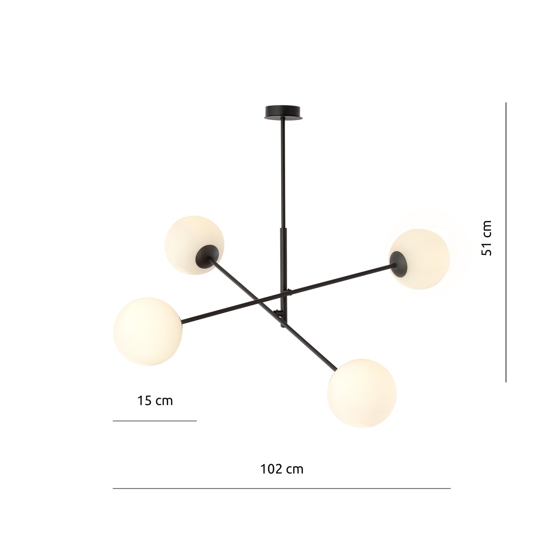 Lampa wisząca LINEAR Czarny 1169/4 - 1169/4