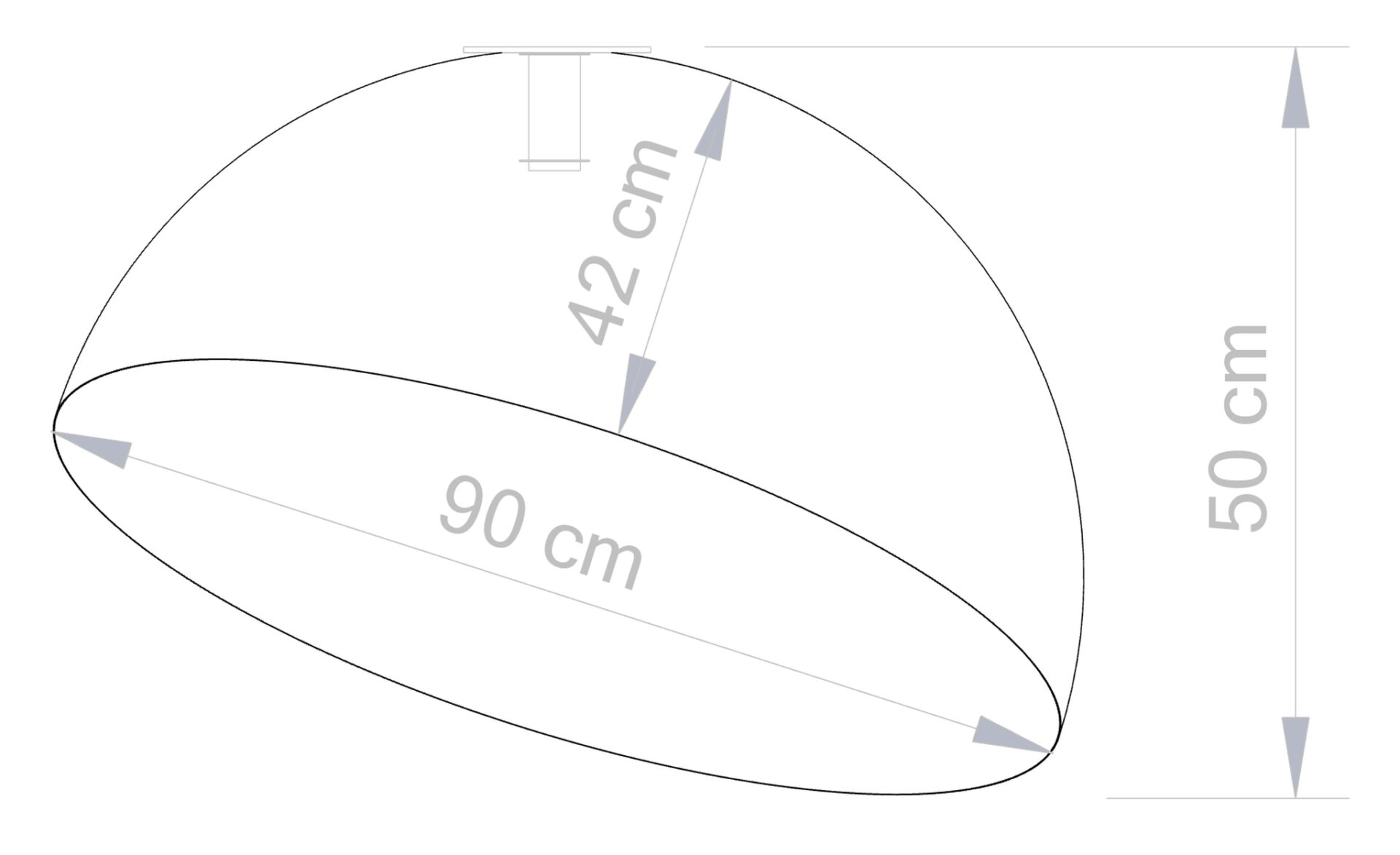 Sfera 90 plafon biały/miedziany - SI_32459
