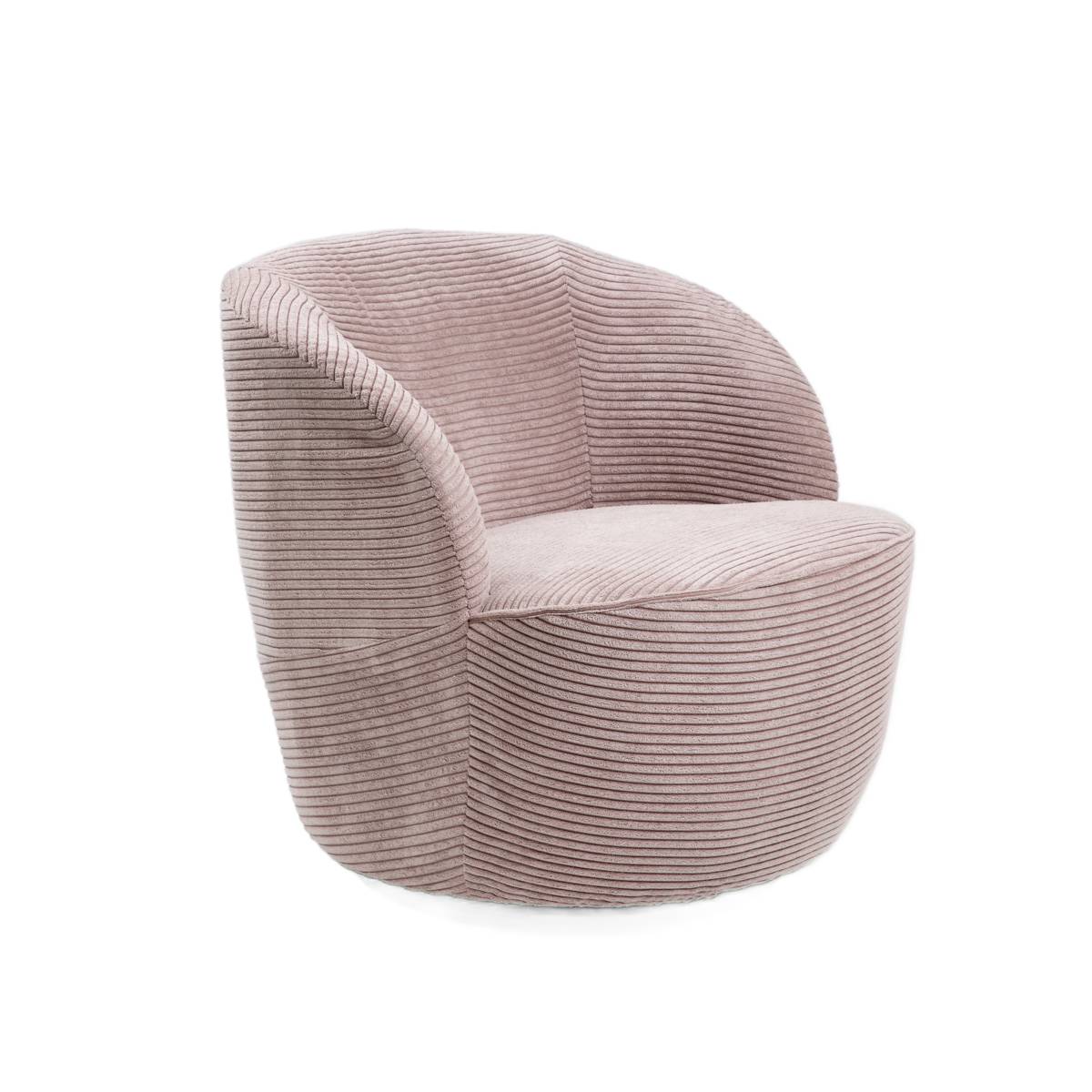 Fotel obrotowy SVINGEN FASO sztruksowy 65.5x77x69 cm różowy