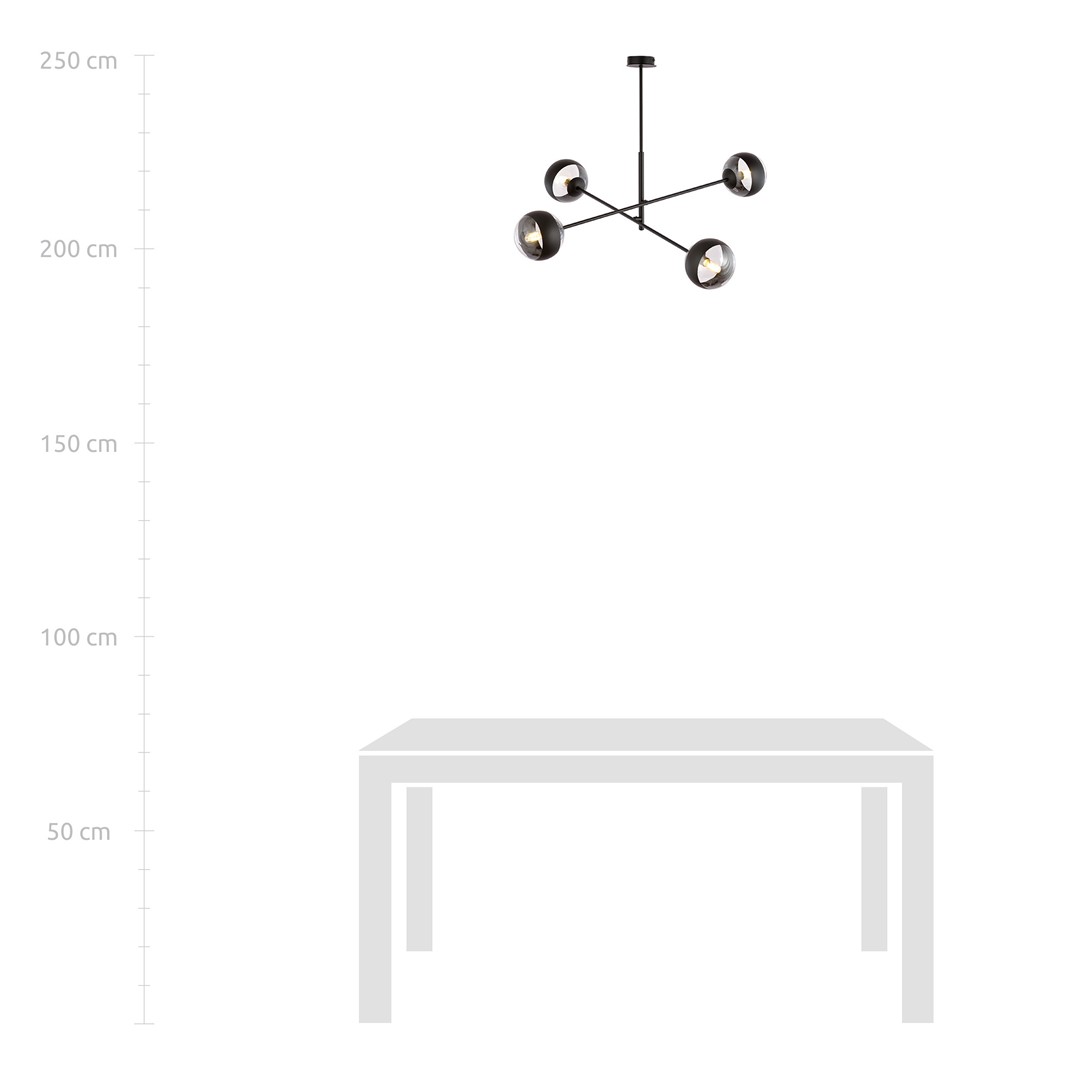 Lampa wisząca LINEAR Czarny 1168/4 - 1168/4