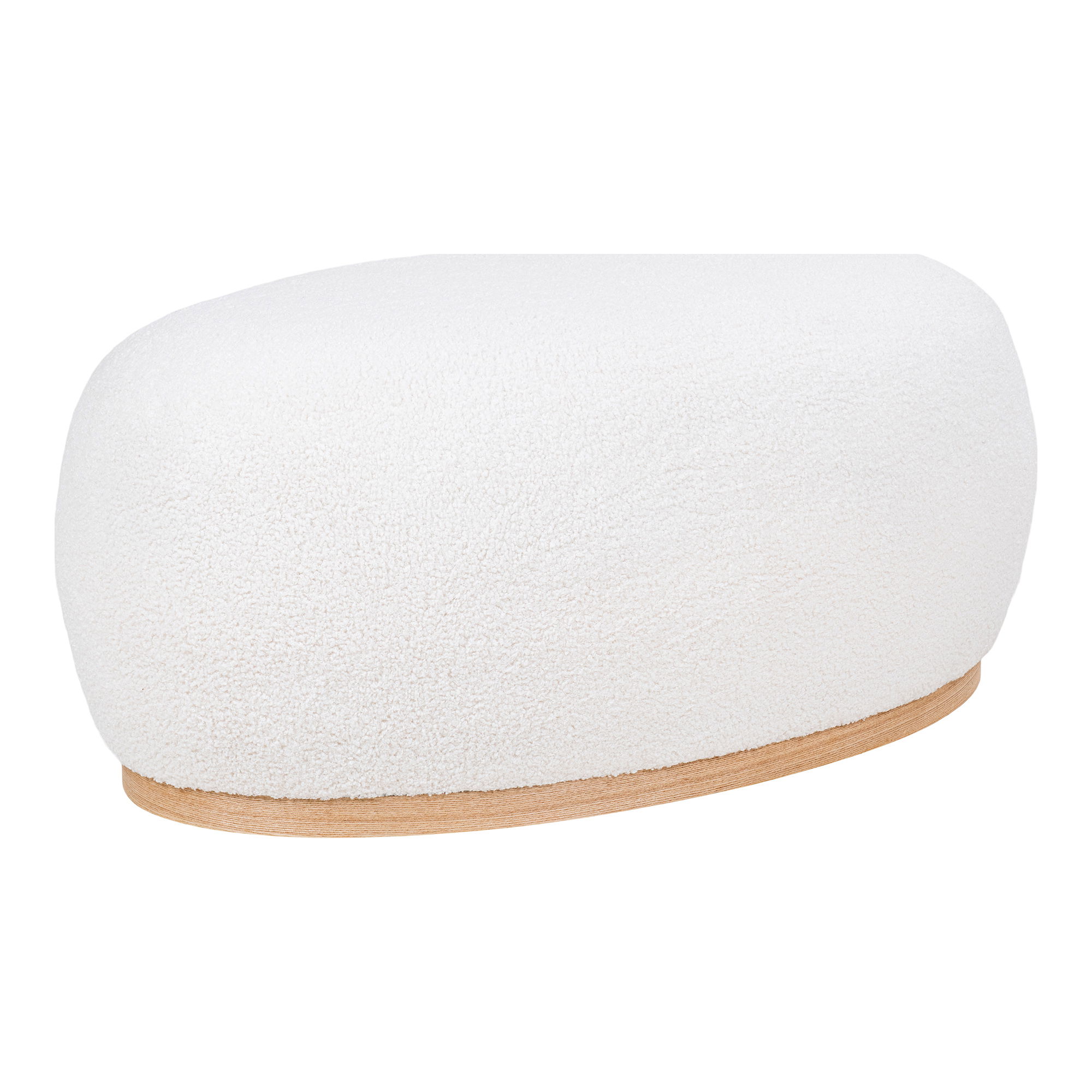 Pufa pluszowa MANHATTAN 545x885x36 cm - biała - 1501222