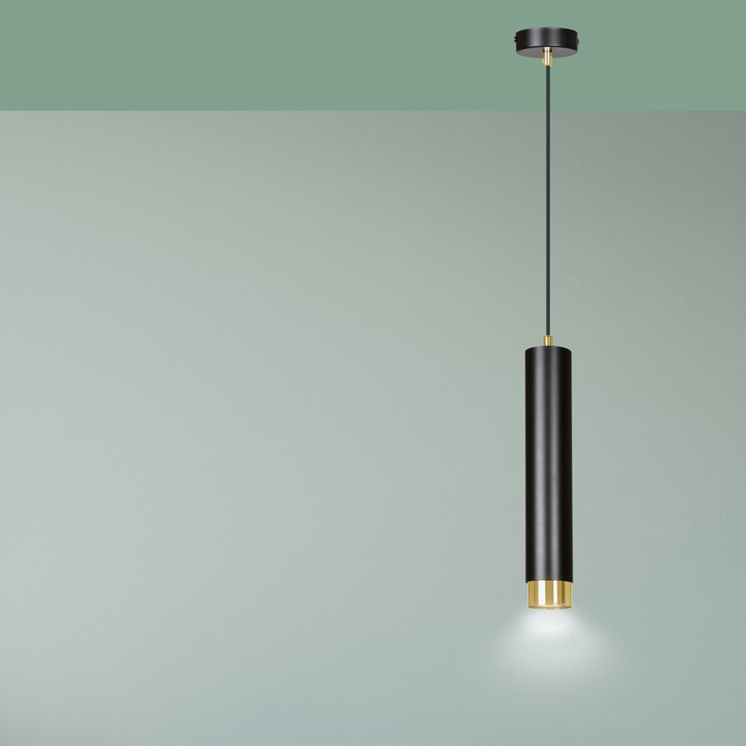 Lampa wisząca KIBO Czarny/Złoty 644/1 - 644/1