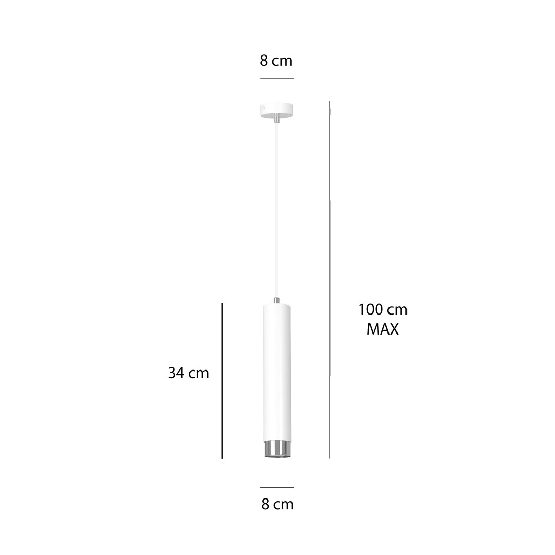 Lampa wisząca KIBO Biały/Chrom 641/1 - 641/1