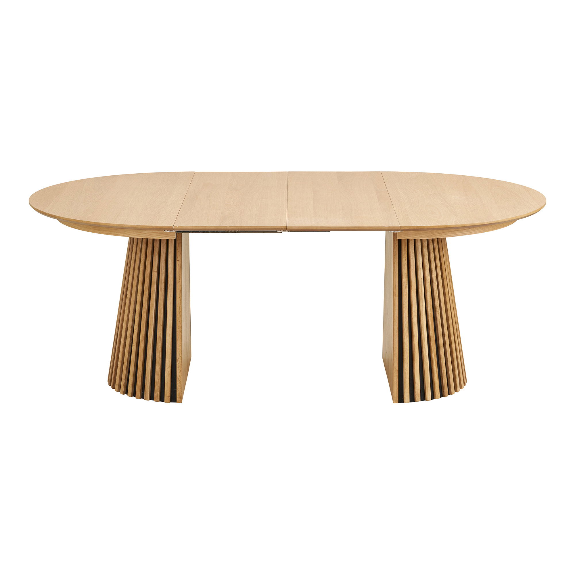 Stół rozkładany OSAKA okrągły (2 płyty przedłużające FI120-160-200 cm) - dąb naturalny - 2203000