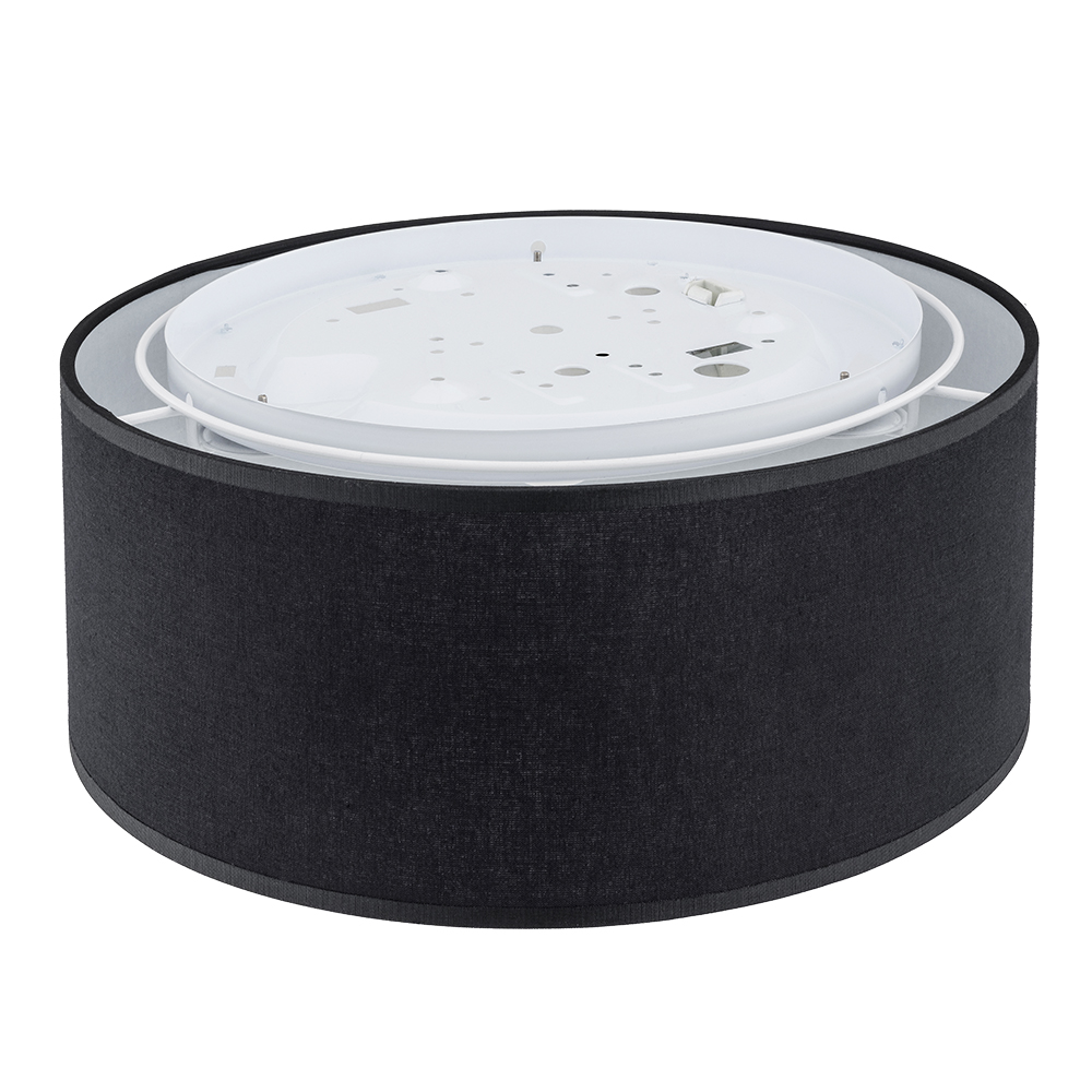 Lampa sufitowa RONDO czarna z białym kloszem 50x13cm - TK_3335
