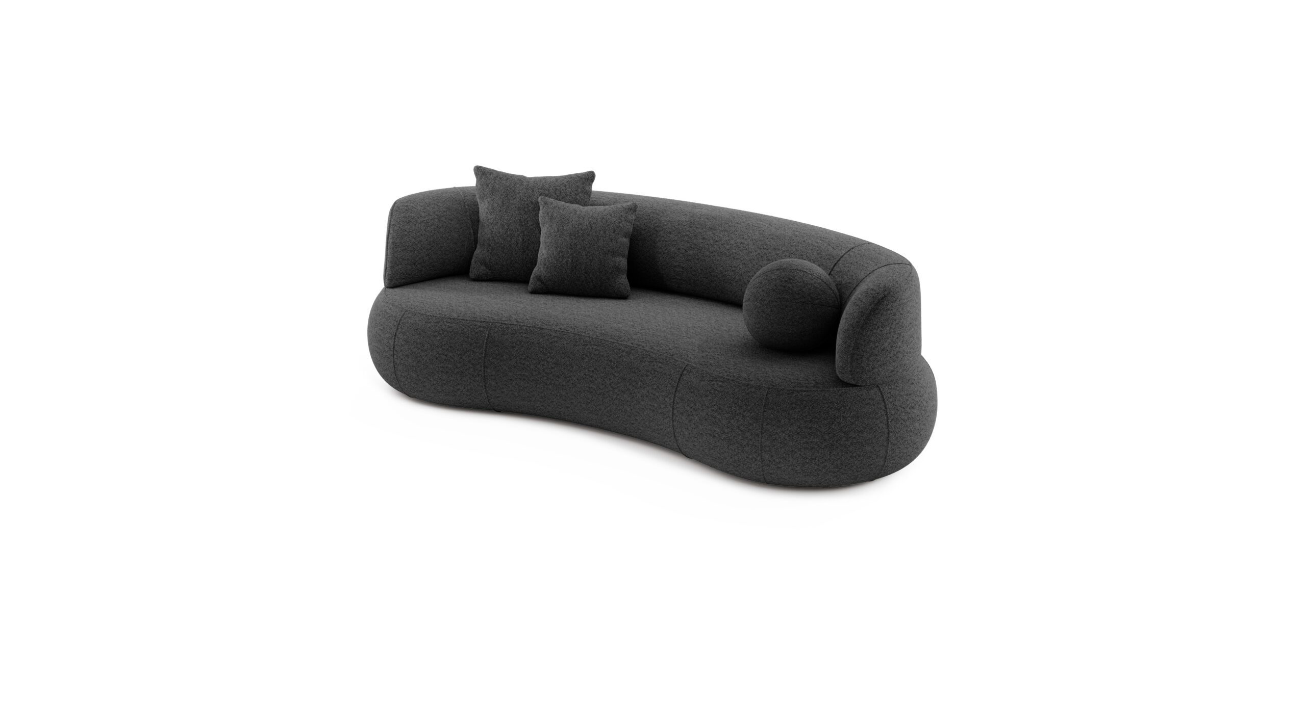 Sofa modułowa SOUL TWO ARM - tkanina Abriamo 08 grafitowy - SOUL_SOF_ABRIAMO08_2A