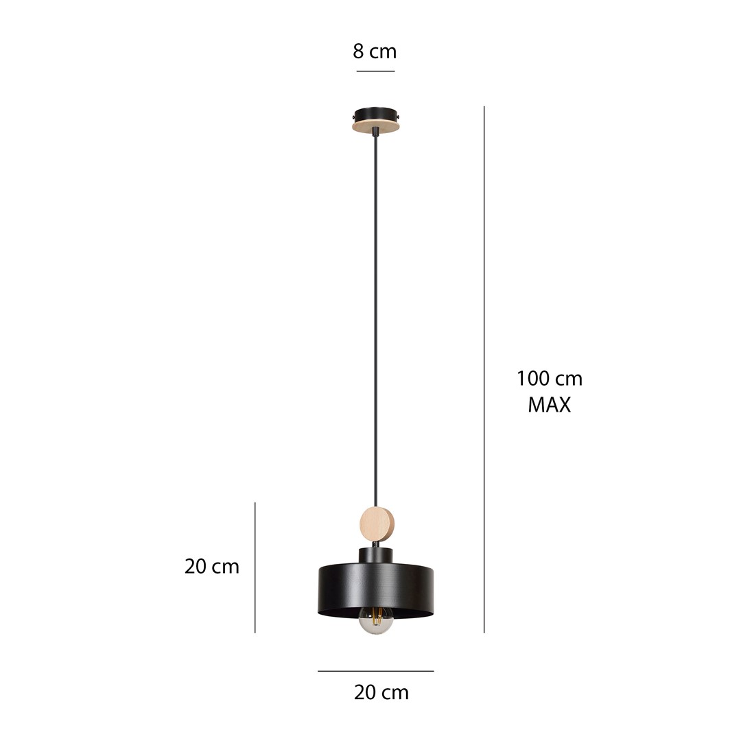 Lampa wisząca TUNISO Czarny 582/1 - 582/1