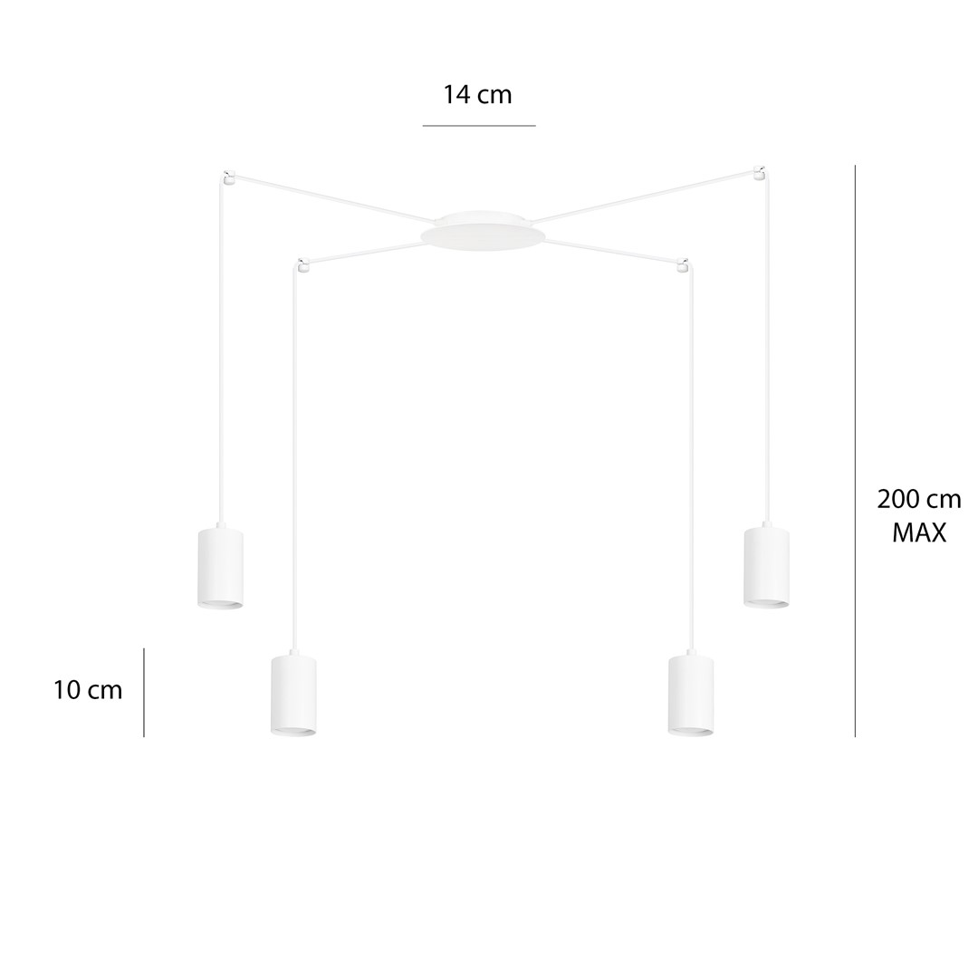 Lampa wisząca TRAKER Biały 525/4 - 525/4