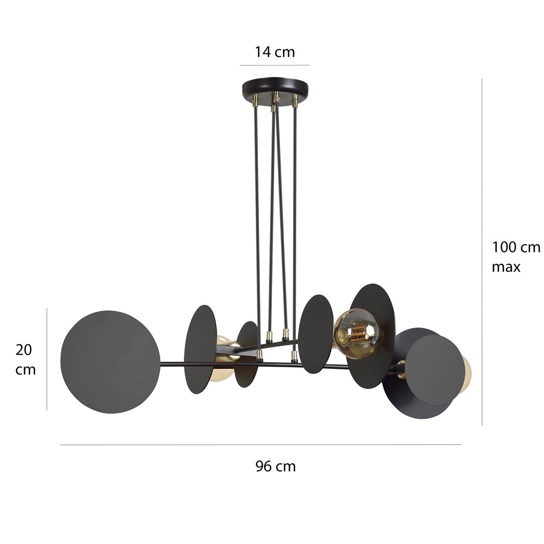 Lampa wisząca IDEA Czarny 792/4 - 792/4