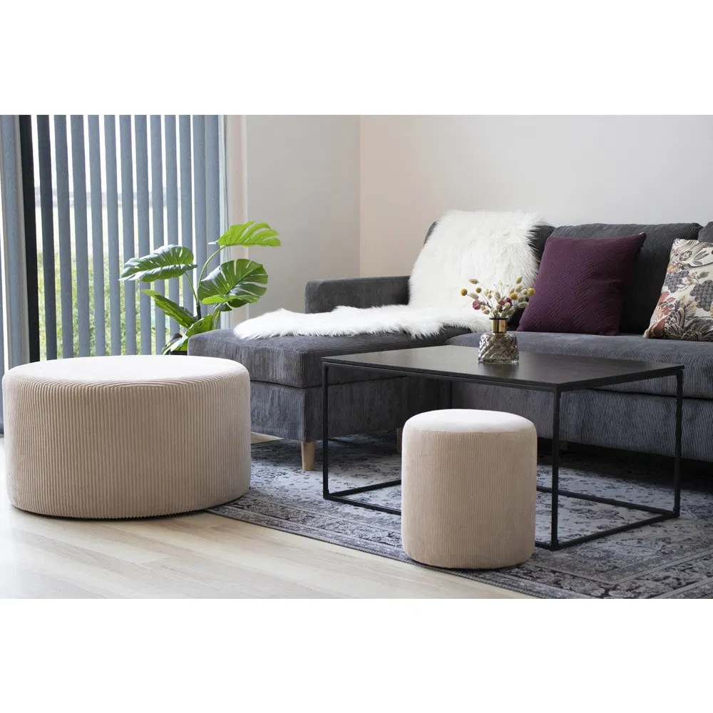 Stolik kawowy prostokątny VITA rama 60x90x45 cm - czarny - 2101455