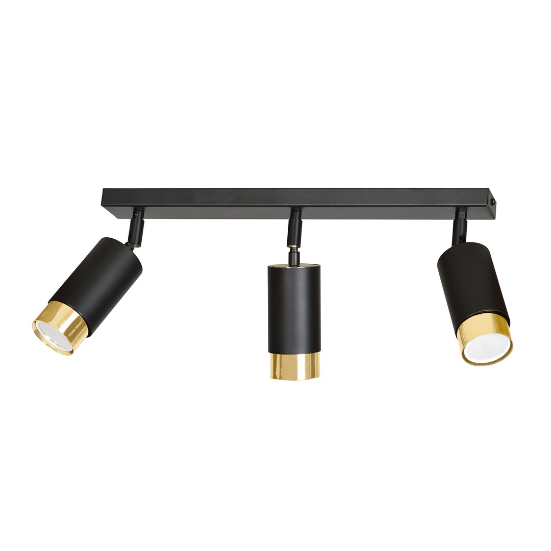 Lampa sufitowa HIRO Czarny/Złoty 965/3
