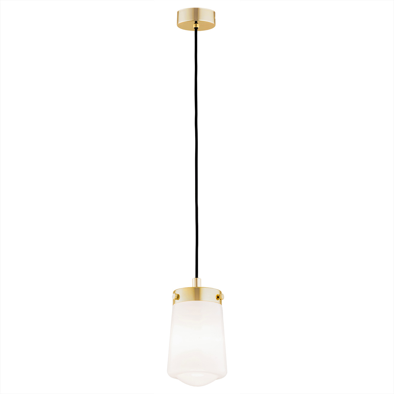 Lampa wisząca PASADENA biała mosiądz czarny przewód 102x12cm