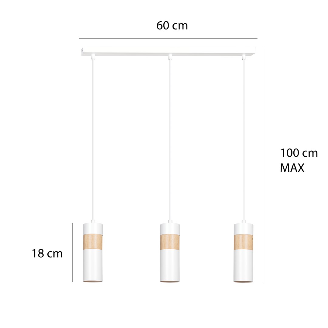 Lampa wisząca AKARI Biały 733/3 - 733/3
