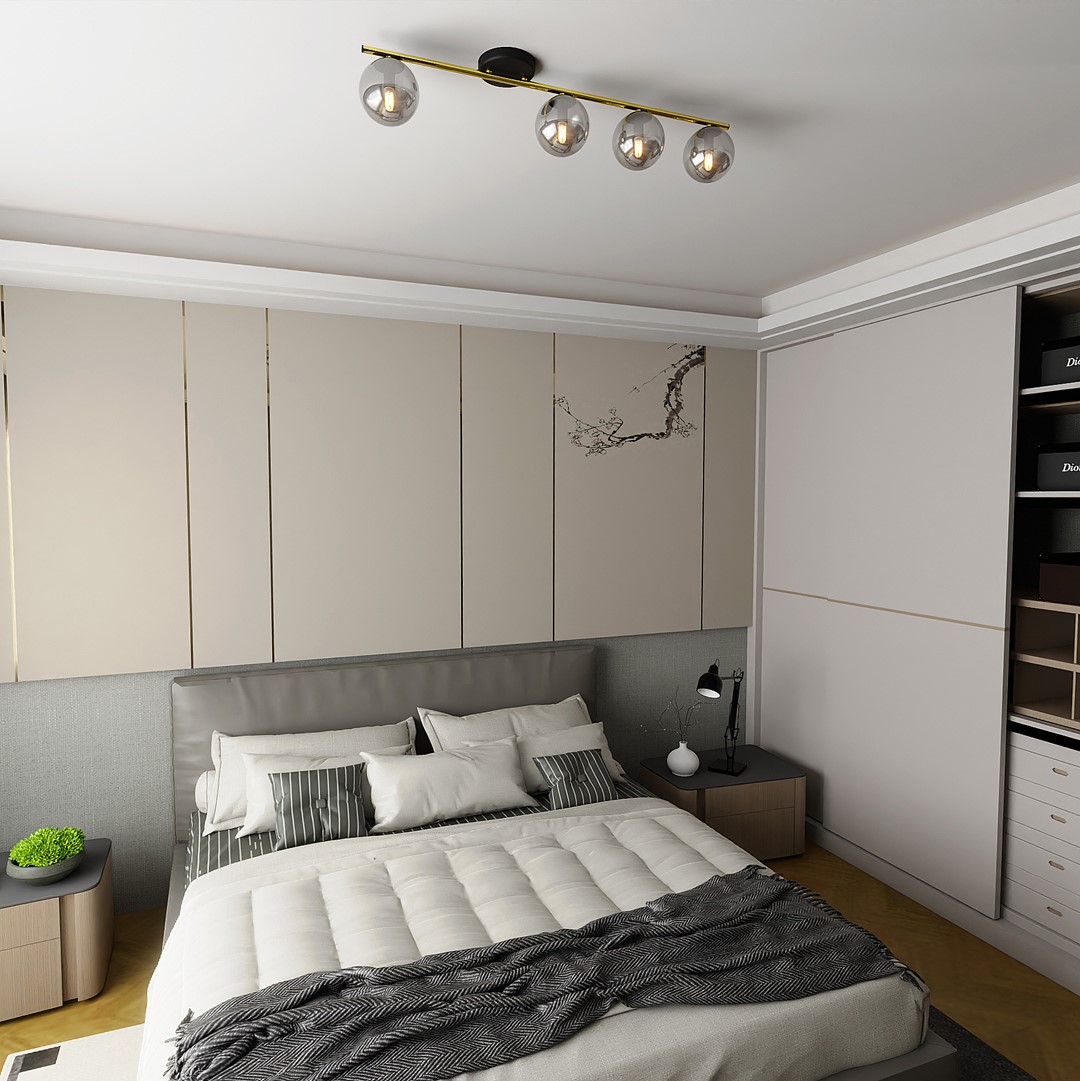 Lampa sufitowa MONZA Czarny,Złoty 1250/4 - 1250/4