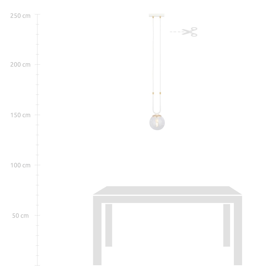 Lampa wisząca GLAM Biały 1116/1 - 1116/1