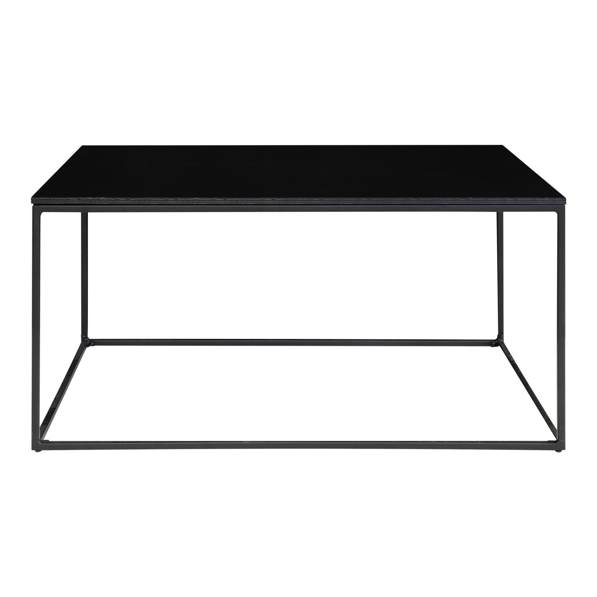 Stolik kawowy prostokątny VITA rama 60x90x45 cm - czarny - 2101455