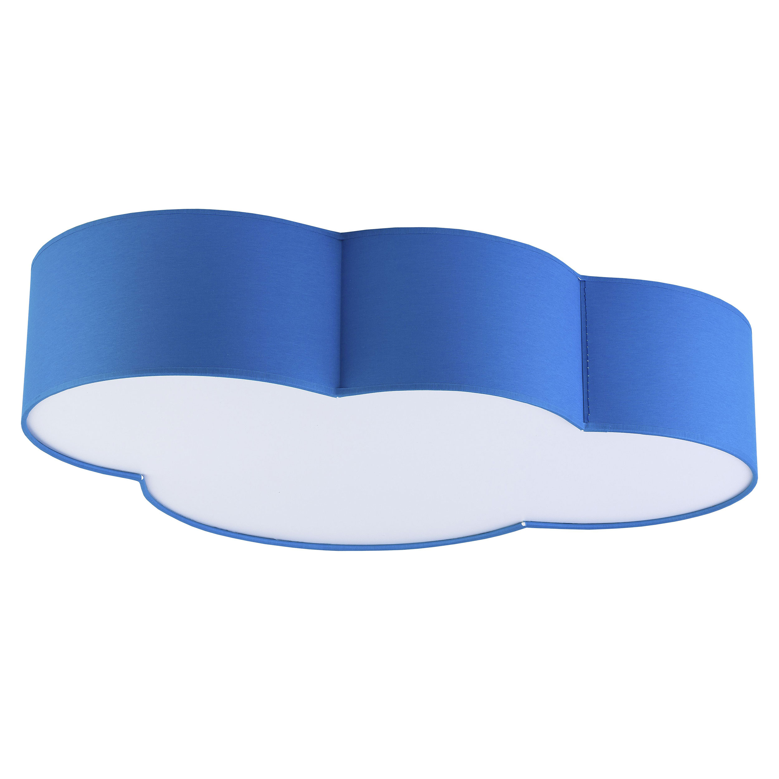 Lampa sufitowa CLOUD niebieska z tkaniny w kształcie chmury 62x45x13cm - TK_1534