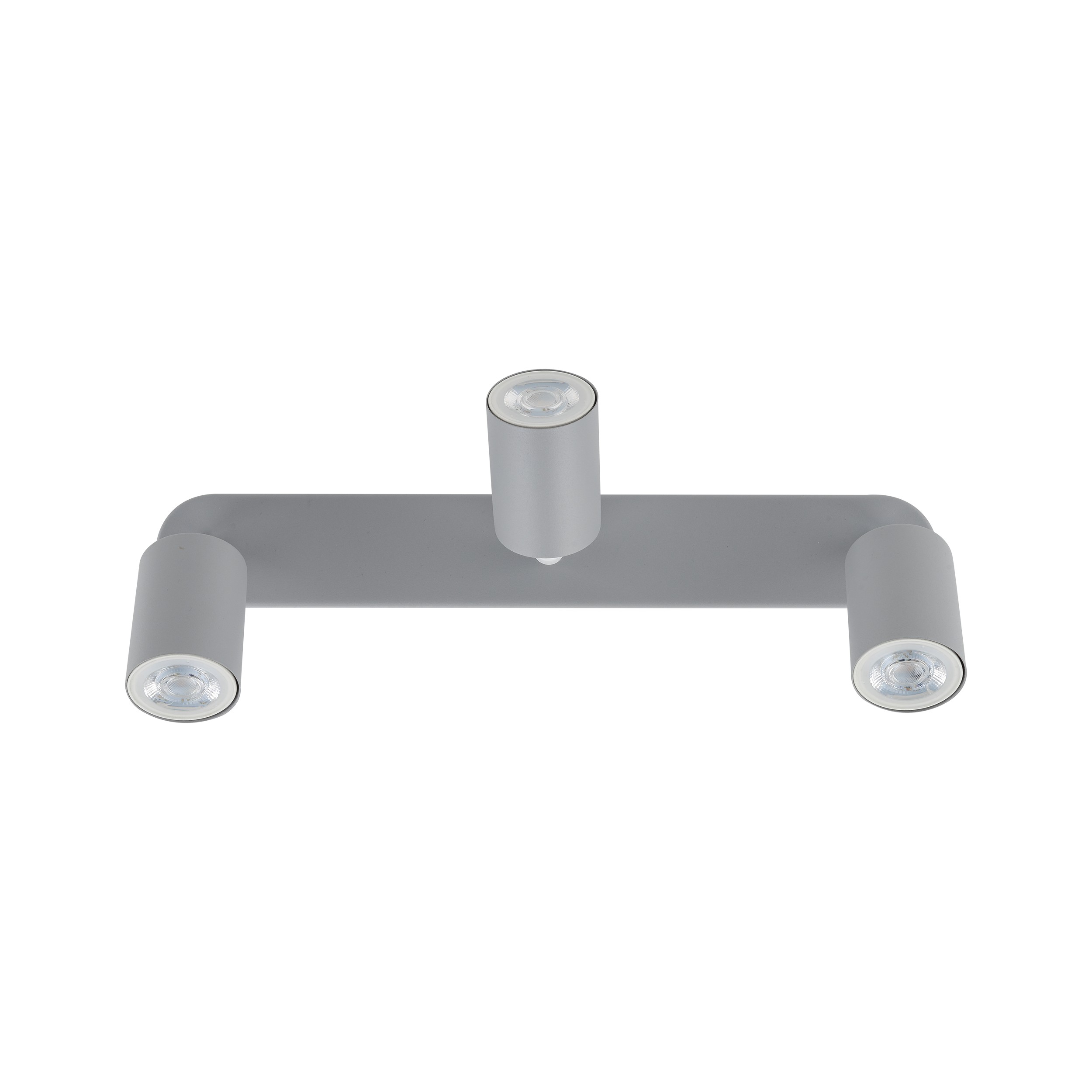 Lampa sufitowa LIVIA szara z białymi elementami regulowana na metalowej listwie 52x17x14cm - TK_10242