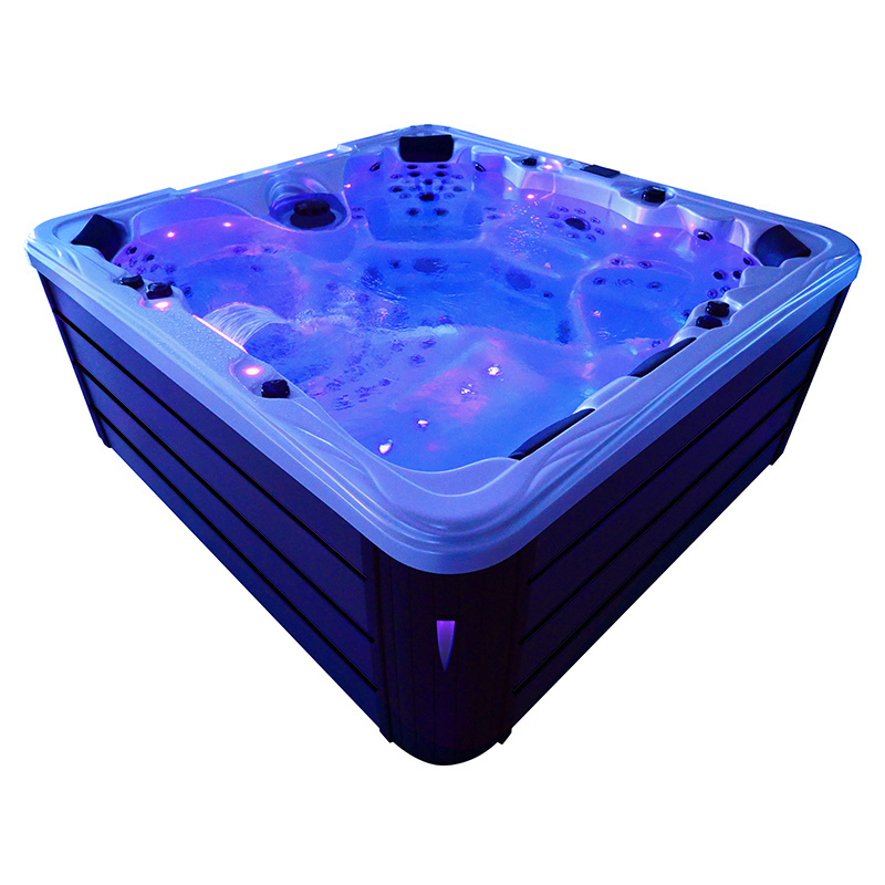 Jacuzzi ogrodowe 5-os. z hydromasażem SPA-702 230x230 cm biały/antracyt - HS_SPA702-2516