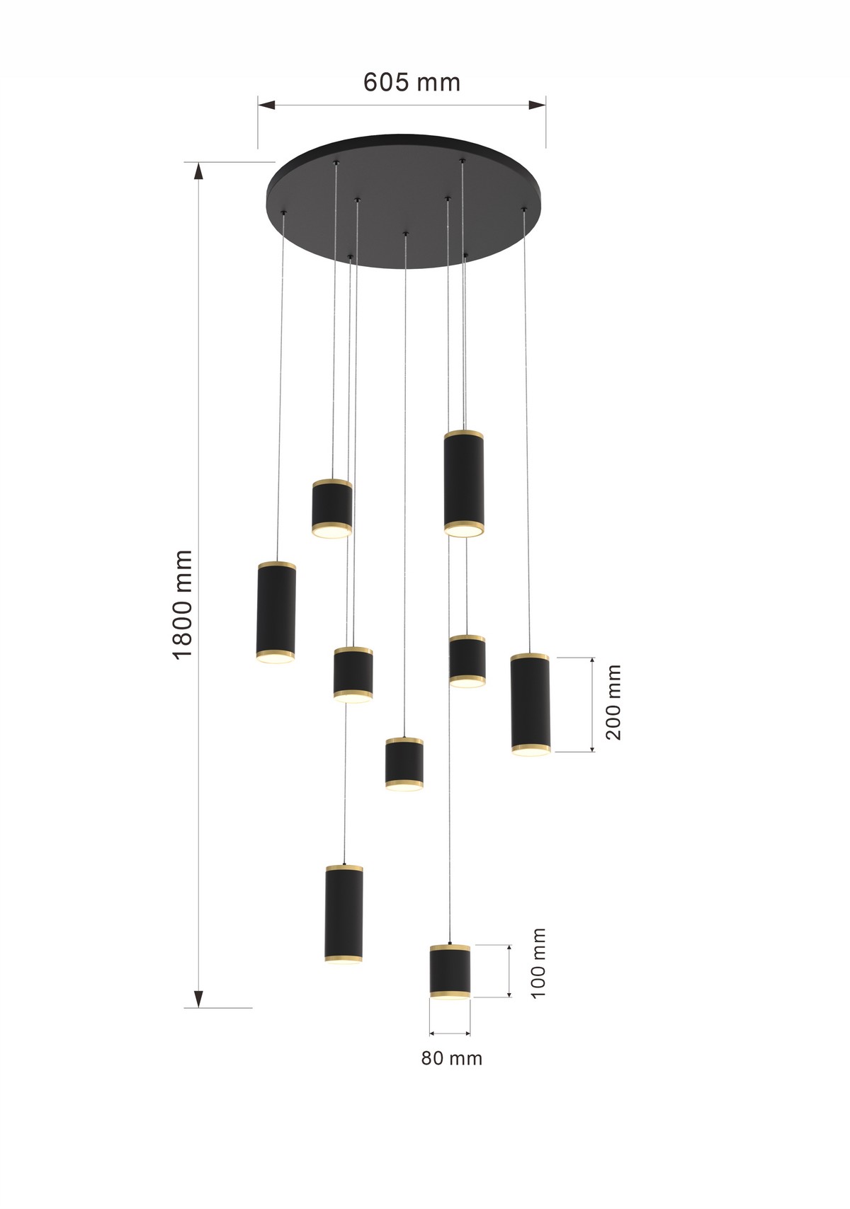 TOULOUSE - Lampa wisząca dziewiątka - 5003-904