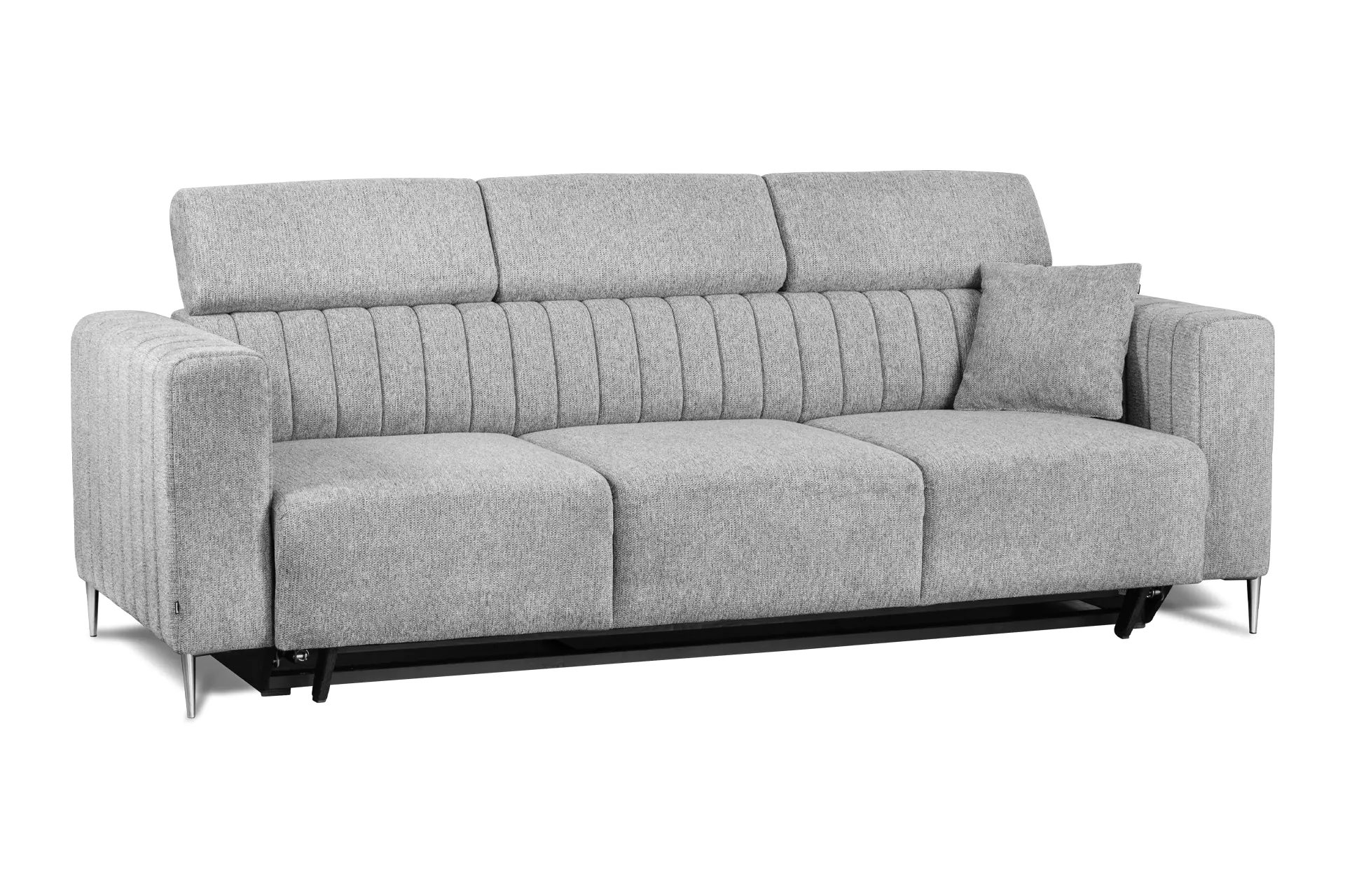 Sofa rozkładana 3-osobowa KOBE z funkcją spania 258 cm szara