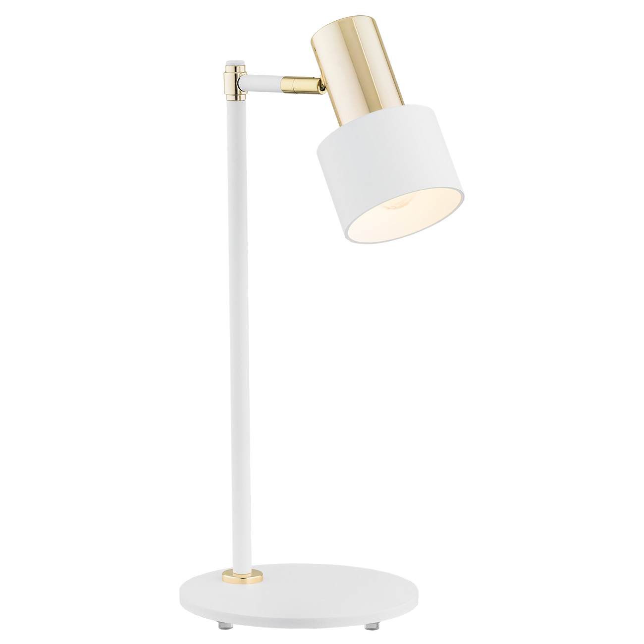 Lampa biurkowa DORIA biała metalowa 46cm regulacja