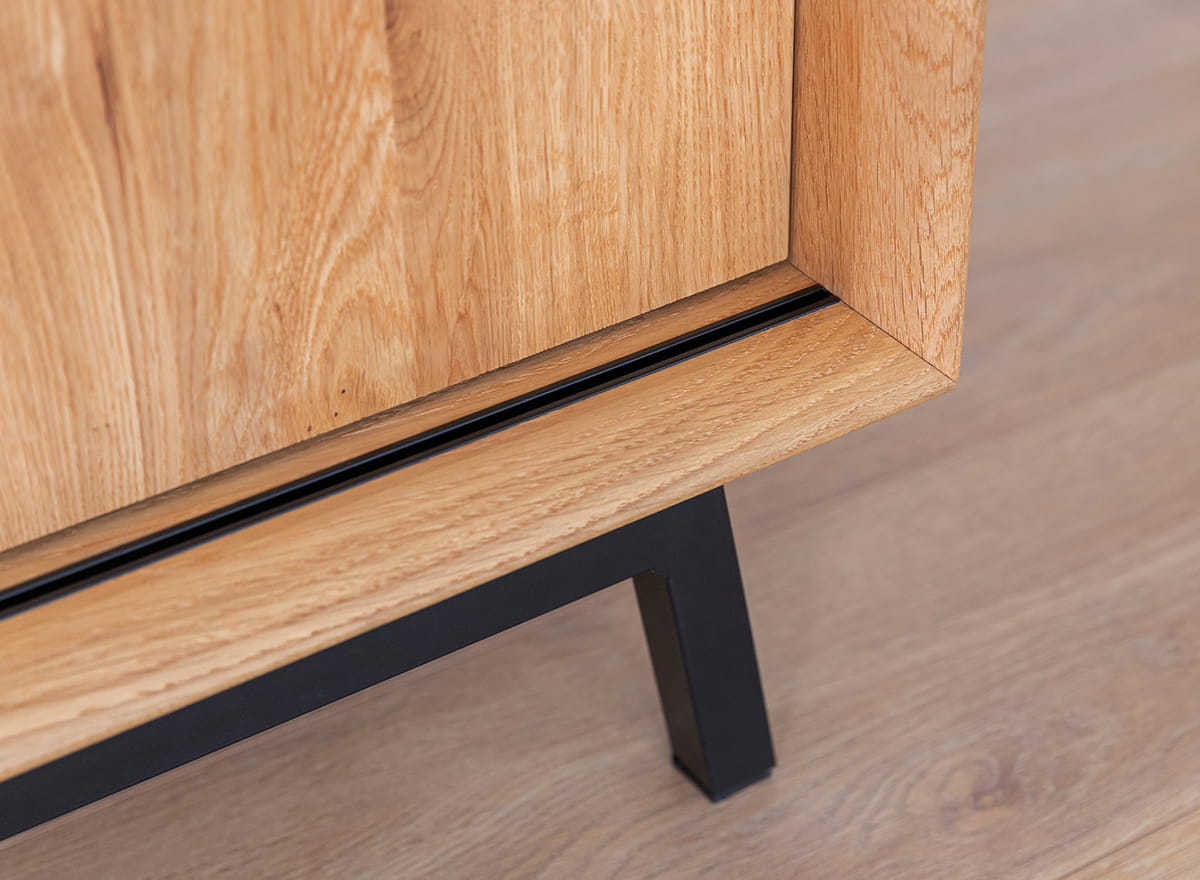 Szafka RTV MODERN LOFT 2-drzwiowa 200x50x52 cm - dąb olejowany - PLMOL07D