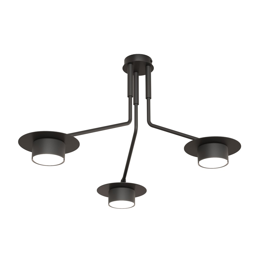 Lampa sufitowa MIZU 3 BL czarna - 1448/3