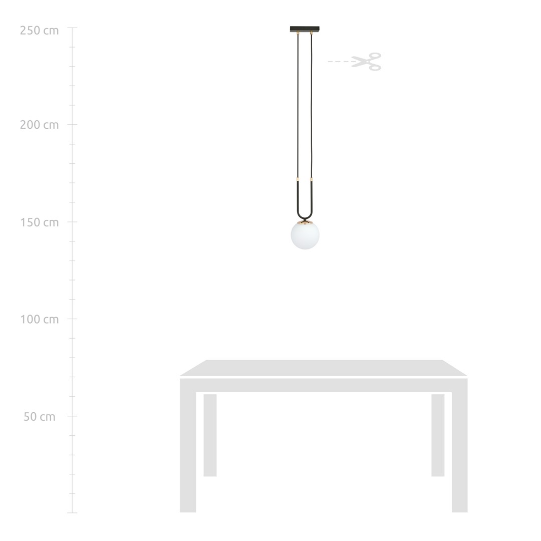 Lampa wisząca GLAM Czarny 1112/1 - 1112/1