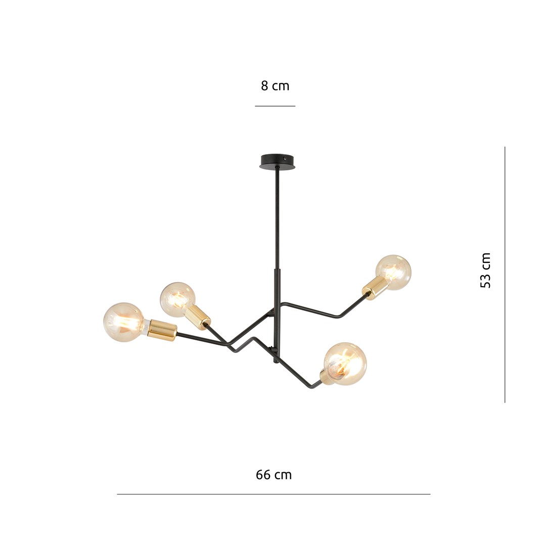 Lampa sufitowa  BOLT Czarny 1125/4 - 1125/4