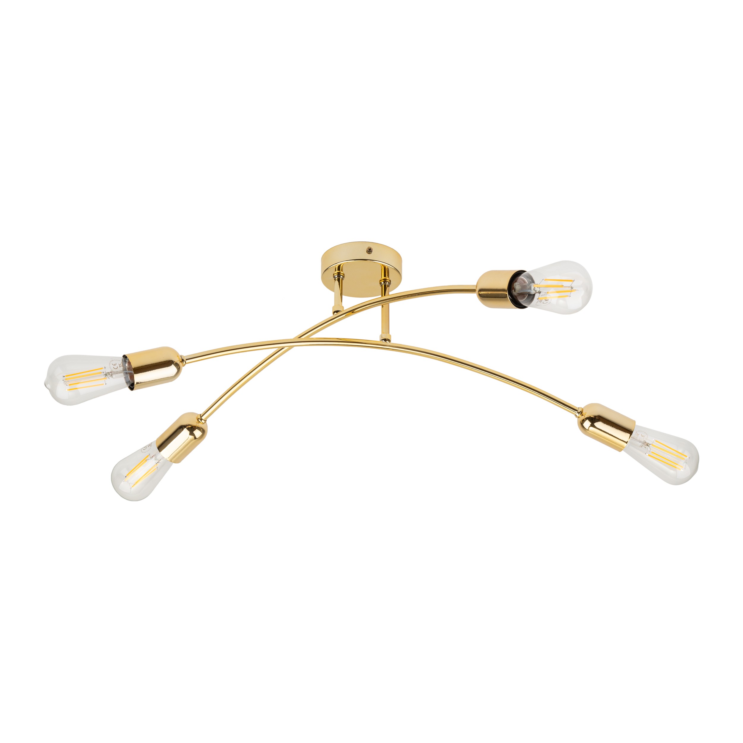 Lampa sufitowa HELIX złota metalowa 62x20cm - TK_4688