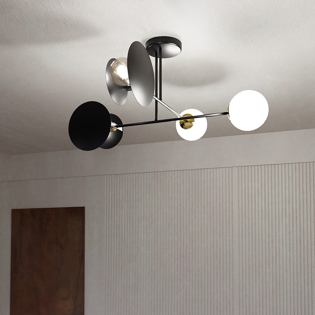 Lampa sufitowa MINERVA Czarny 612/4 - 612/4