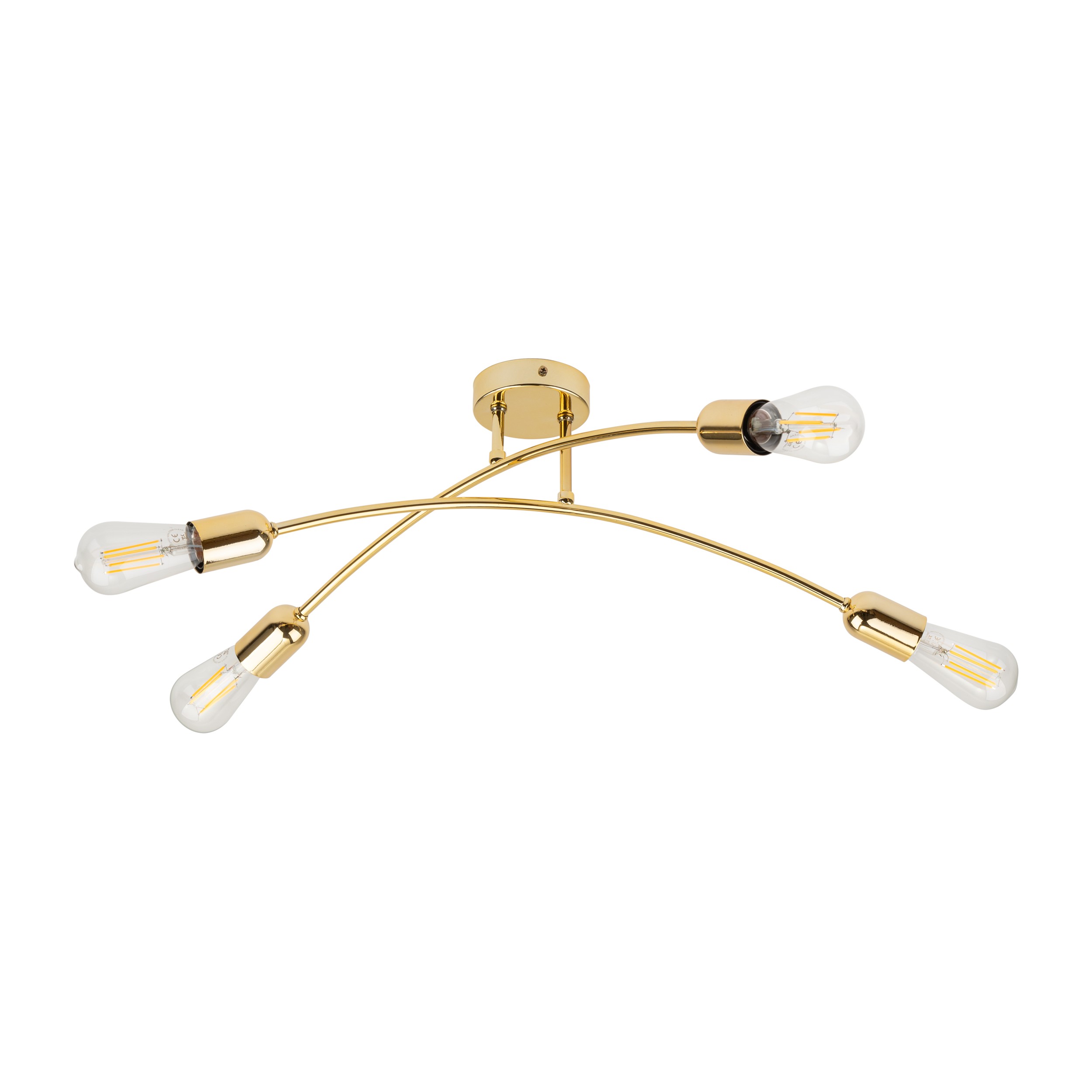 Lampa sufitowa HELIX złota metalowa 62x20cm