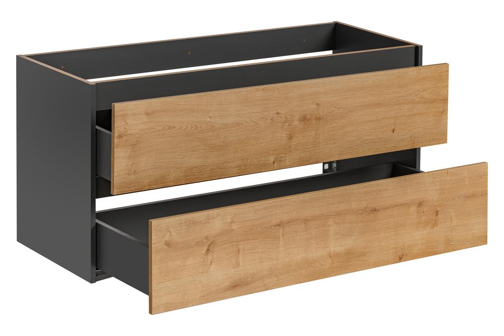 Szafka pod umywalkę MONAKO szara dębowa 120x57x46cm - MONAKO_GREY_OAK_823_-_FSC