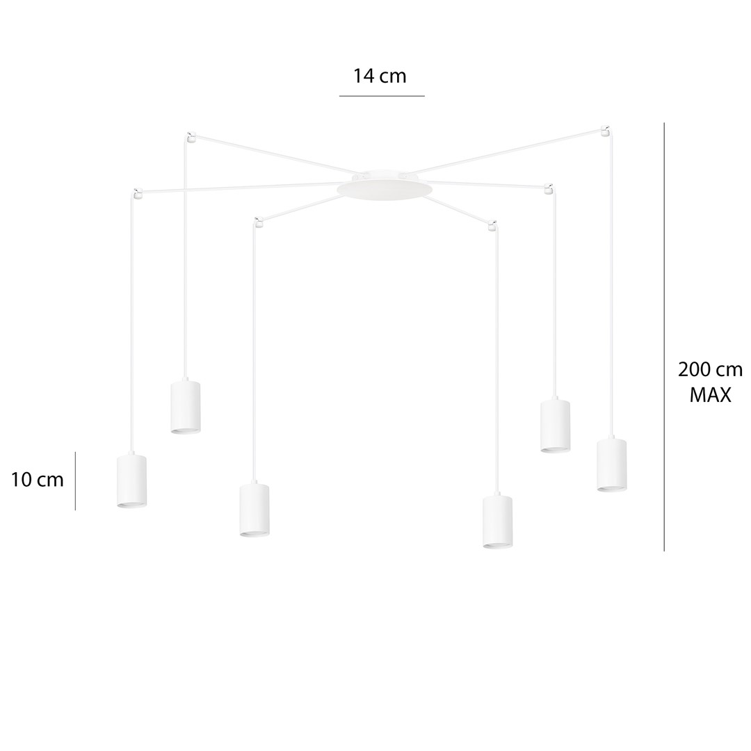 Lampa wisząca TRAKER Biały 525/6 - 525/6