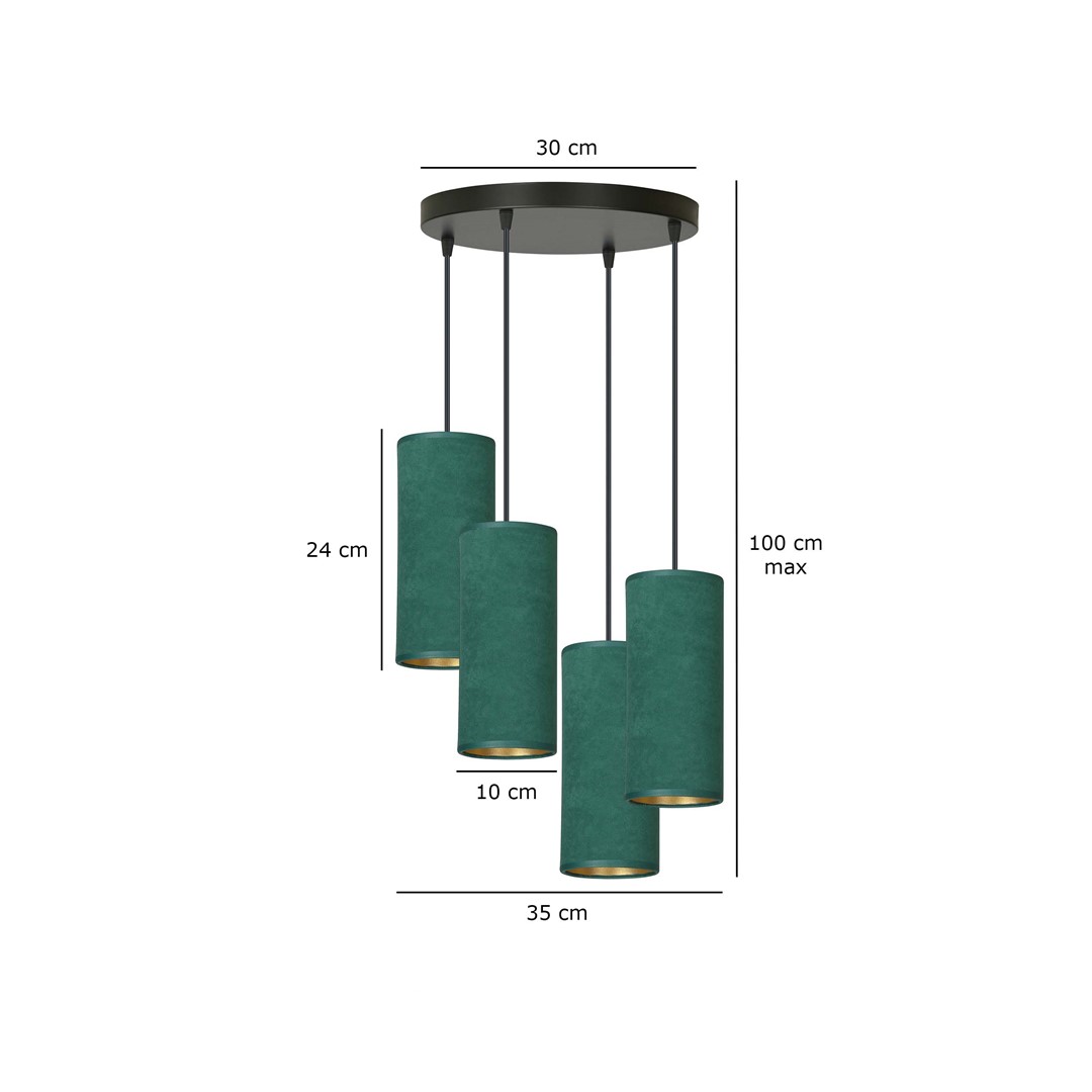 Lampa wisząca BENTE Czarny 1058/4PREM - 1058/4PREM