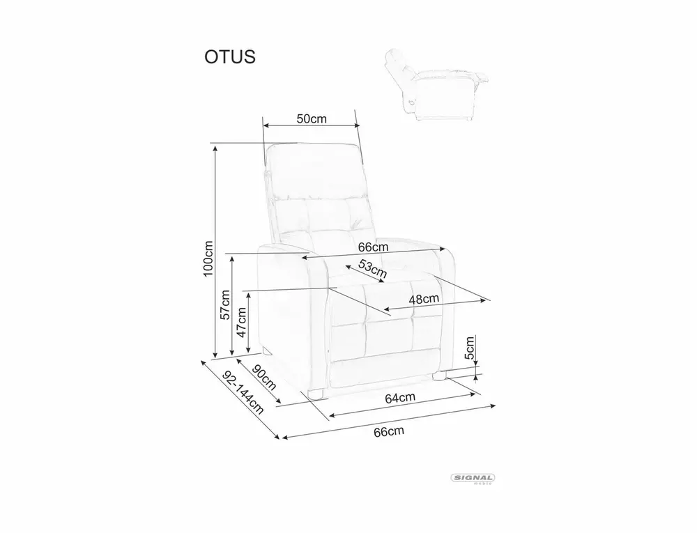 Fotel rozkładany OTUS VELVET czarny 19 - OTUSVC