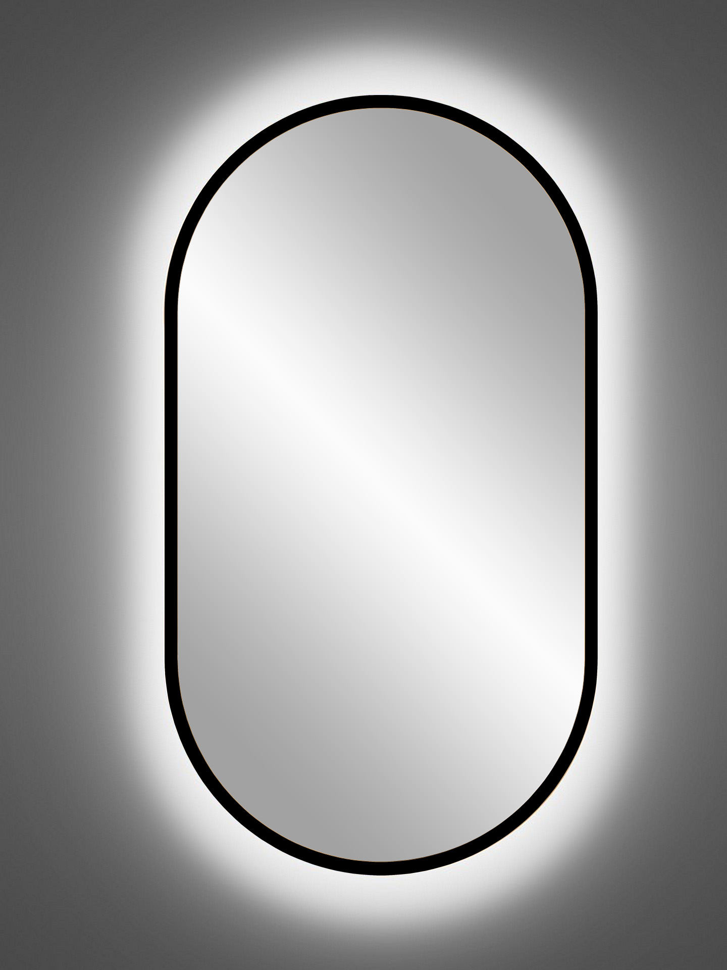 Lustro APOLLO LED czarne 90x50cm - LUSTRO_APOLLO_BLACK