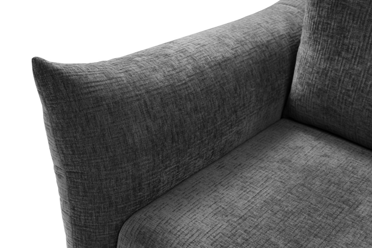 Sofa rozkładana ADEL tkanina OVER THE HORIZON 97 grafitowy - ADEL_SOF_0TH97