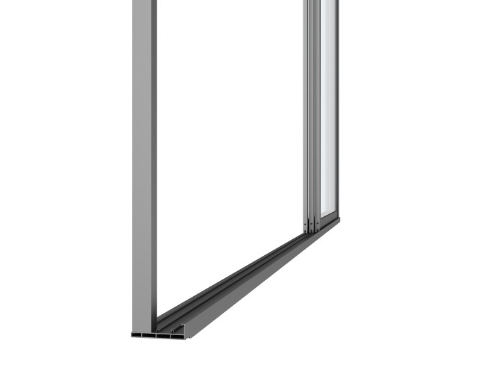 Drzwi przesuwne szklane LUXE 270x218cm do 3m antracyt - MI_5905610251550