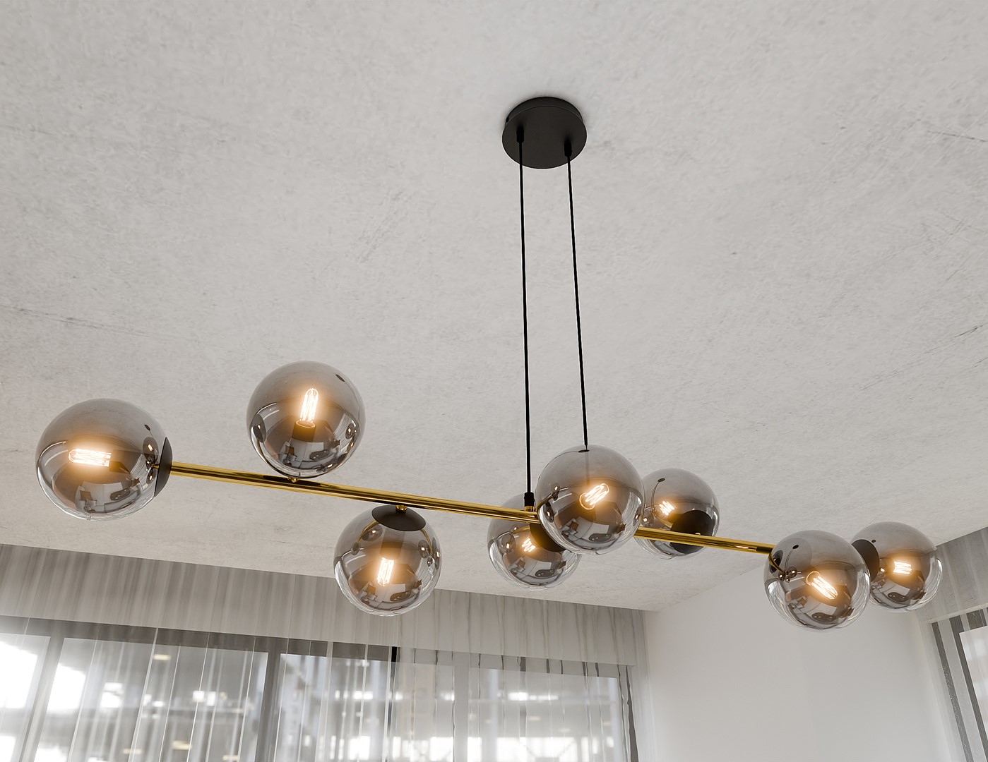 Lampa wisząca GRAVITY Czarny,Złoty 1237/8 - 1237/8