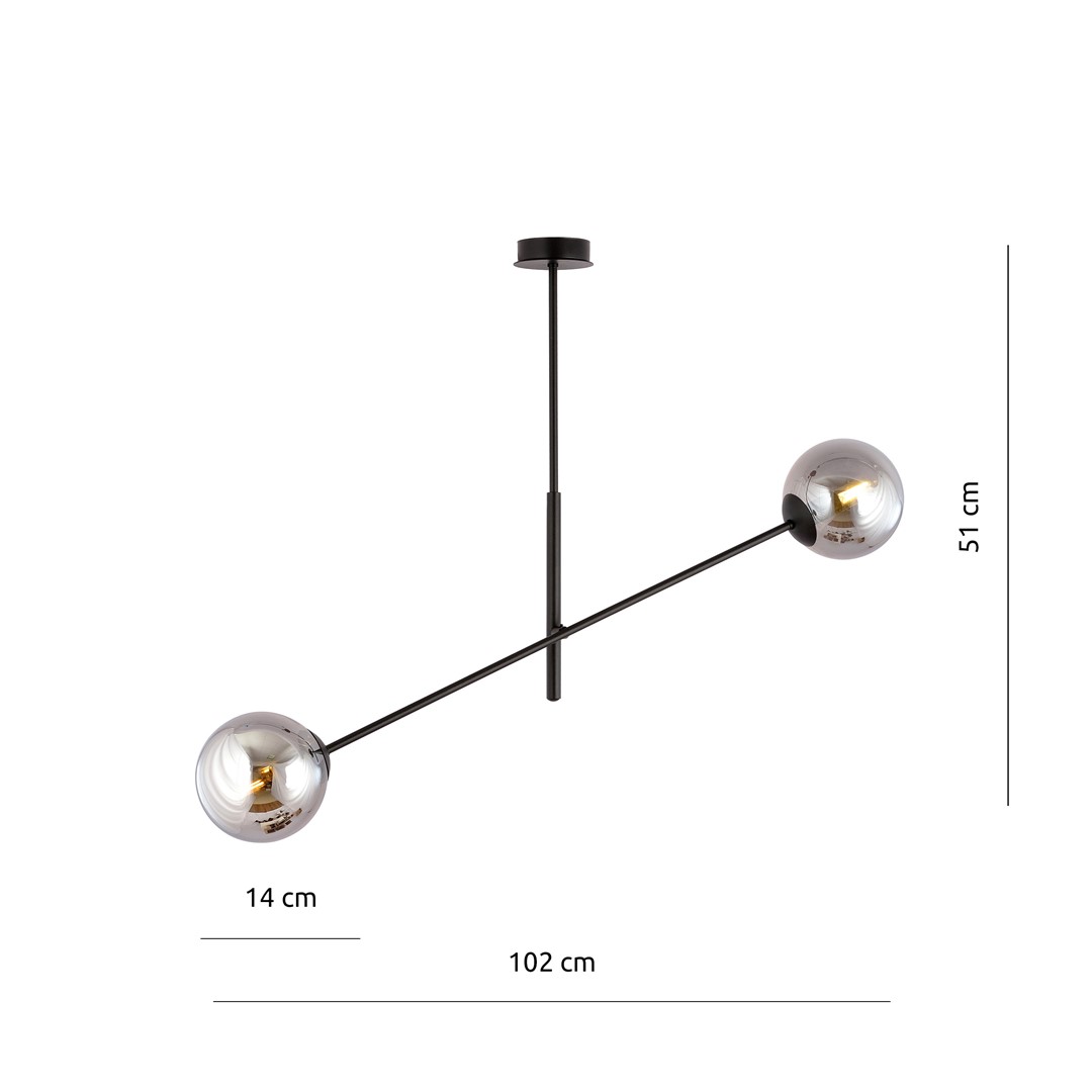 Lampa wisząca LINEAR Czarny 1167/2 - 1167/2