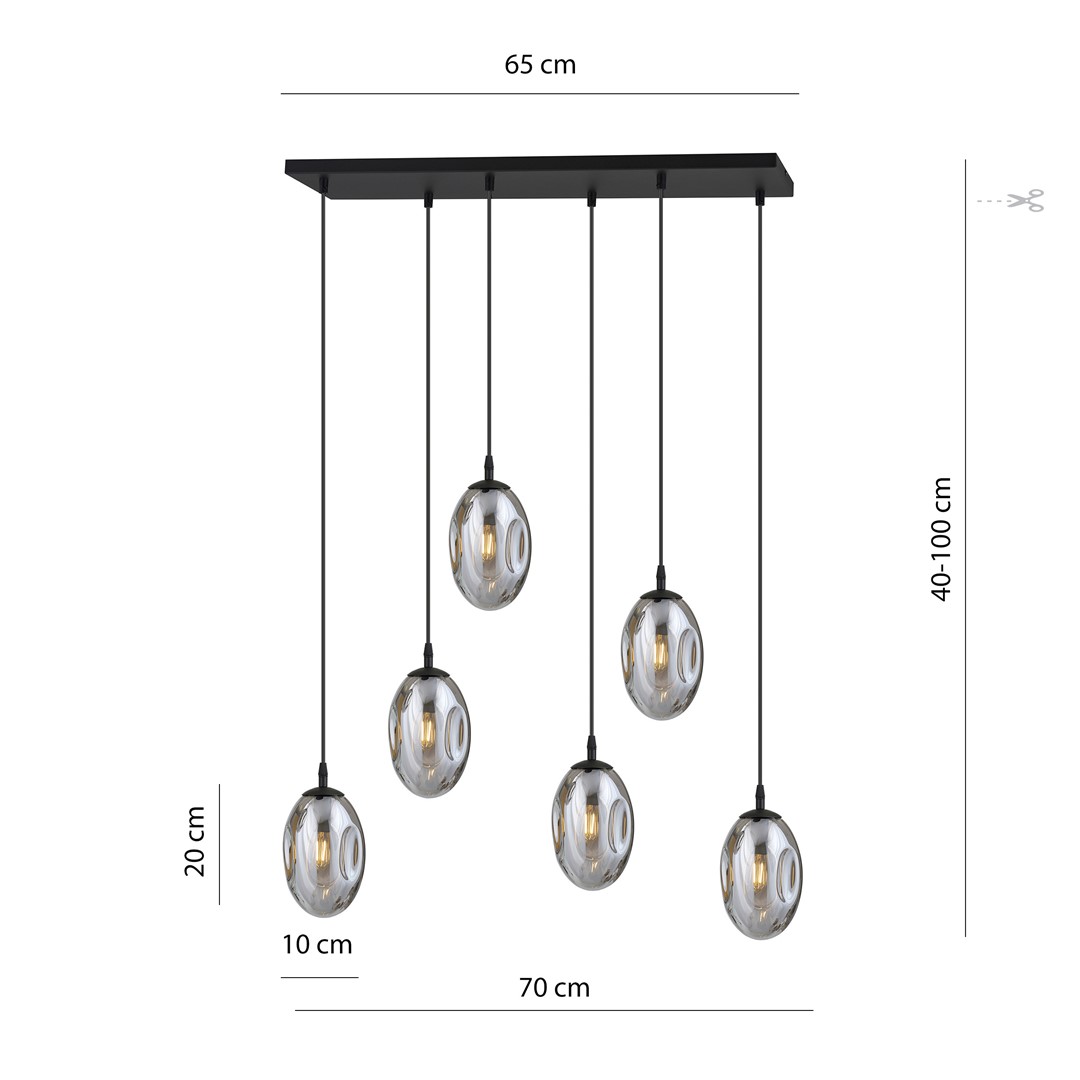 Lampa wisząca ASTRAL Czarny 1266/6 - 1266/6