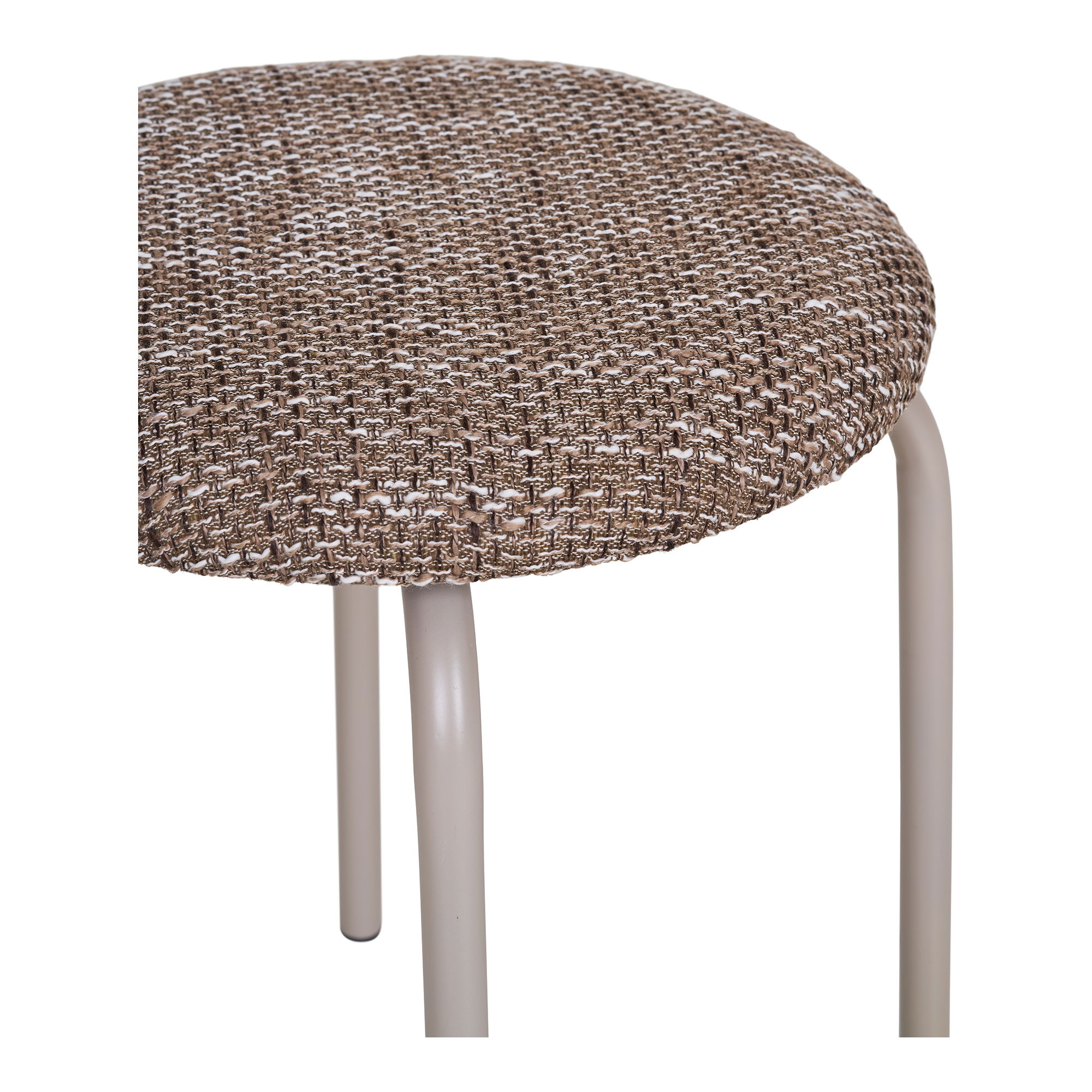 Taboret tapicerowany ASMARA fi43 - brązowy, beżowy fi43 - 1501121