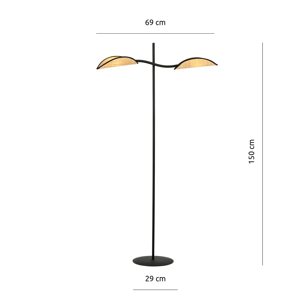 Lampa stojąca LOTUS Czarny 1108/LP2 - 1108/LP2