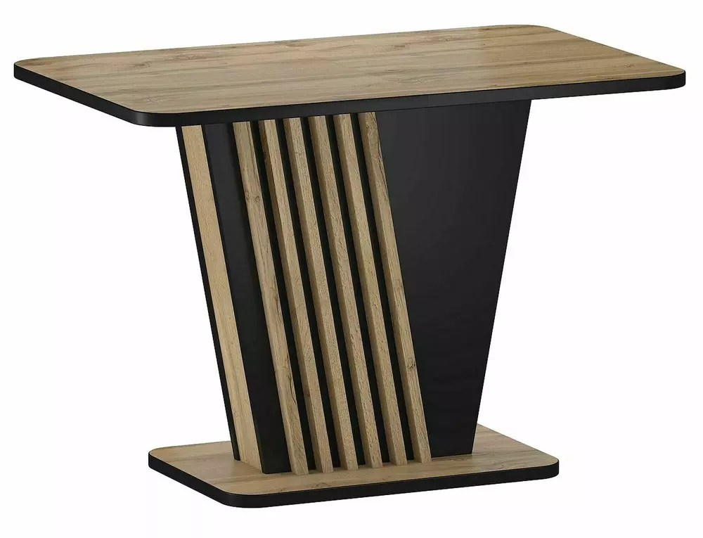 Stół rozkładany NEVIO z lamelami dąb artisan/czarny 125(170)X75