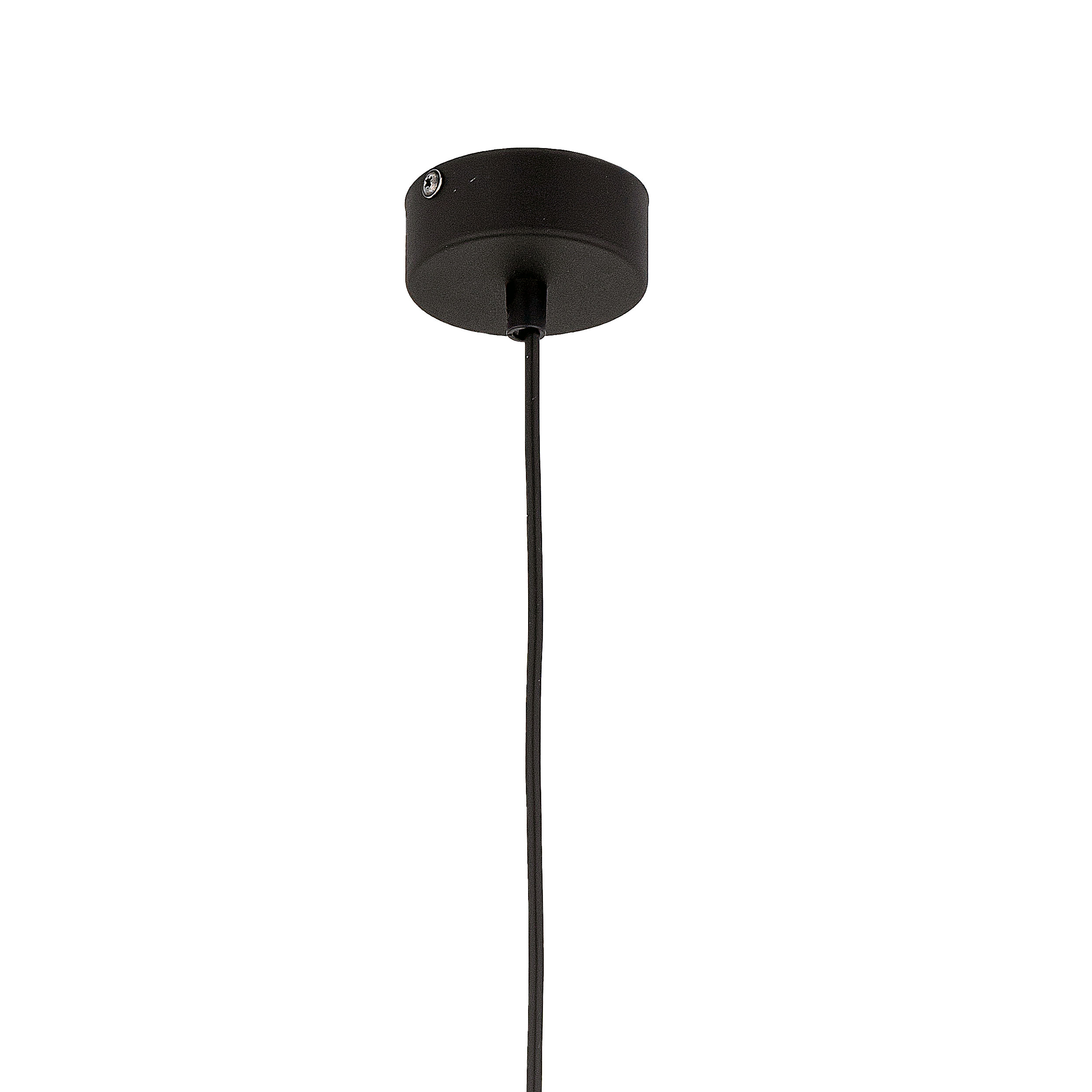 Lampa wisząca OMEGA czarna ze złotym elementem szarym szklanym kloszem 170x20cm - TK_4572