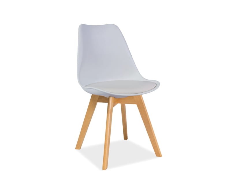 Krzesło KRIS drewniane białe/buk Signal