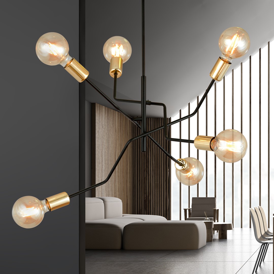 Lampa sufitowa BOLT Czarny 1125/6 - 1125/6